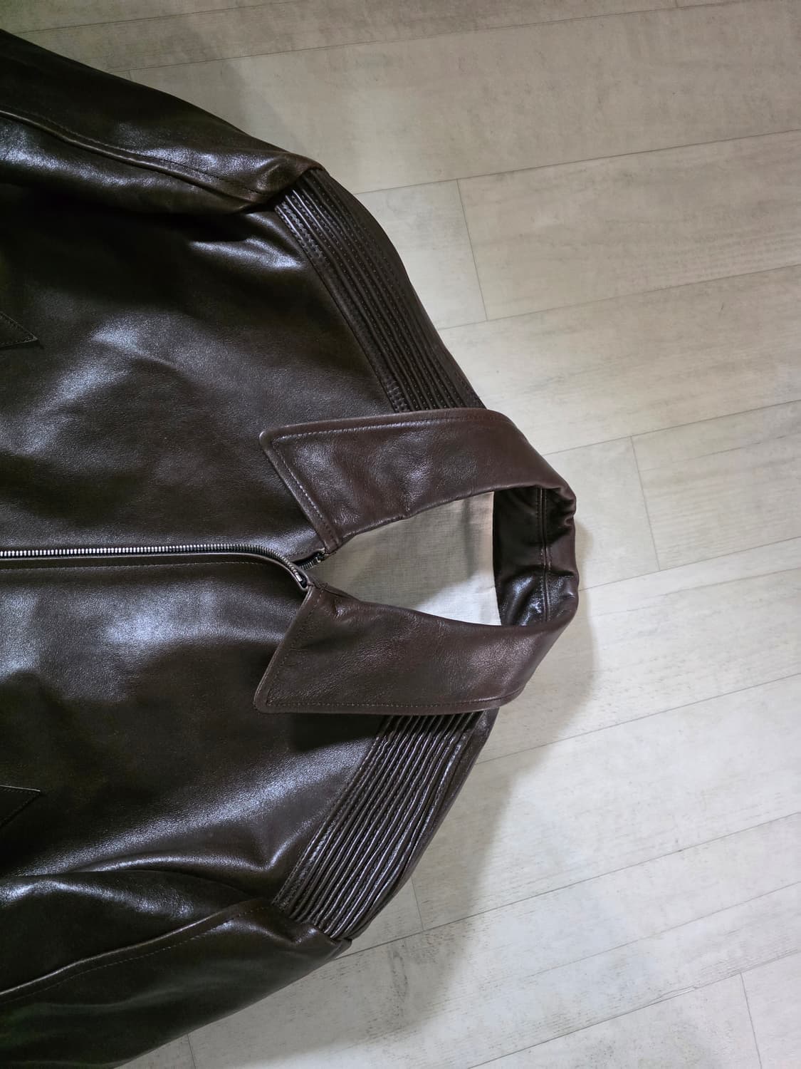 stu 엠브로이드 레더 자켓 M 상품이미지2