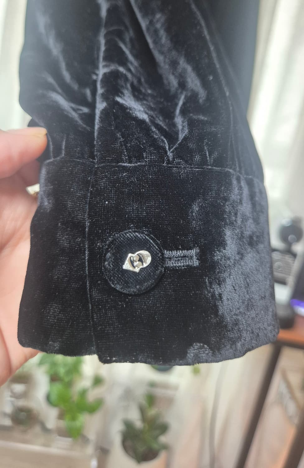 벨벳소재 카라 블라우스 상품이미지2