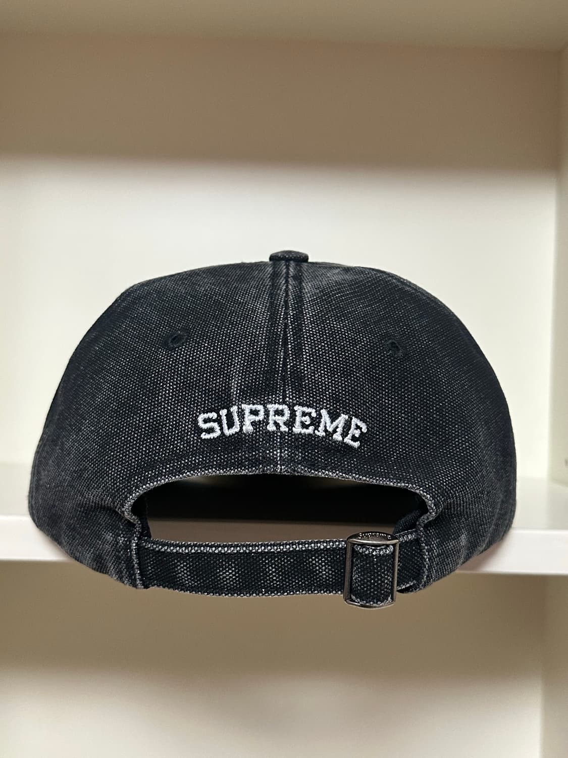 슈프림 피그먼트 S 로고 6-패널 블랙 볼캡 모자- 24FW 상품이미지4