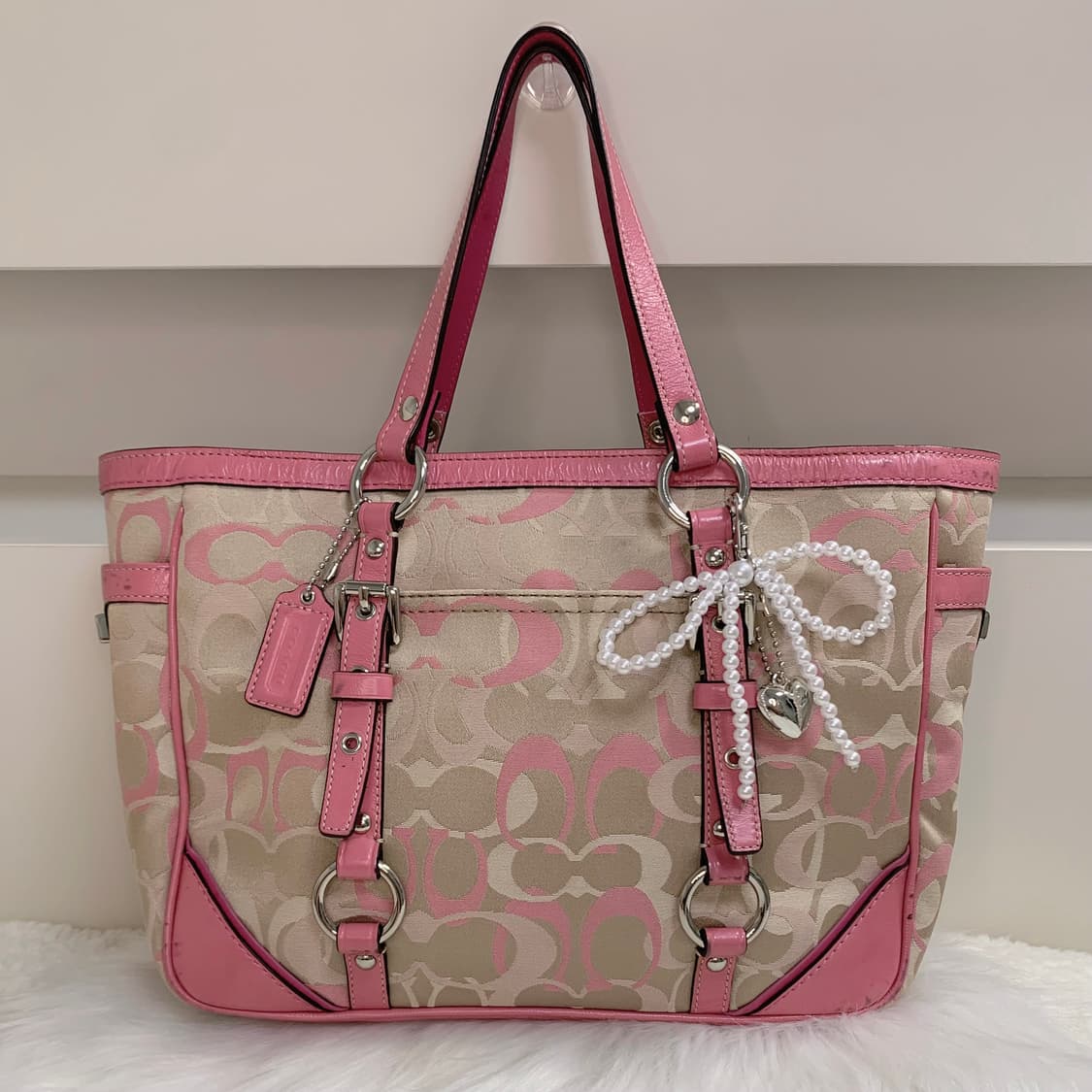 Coach pink tote bag 상품이미지1