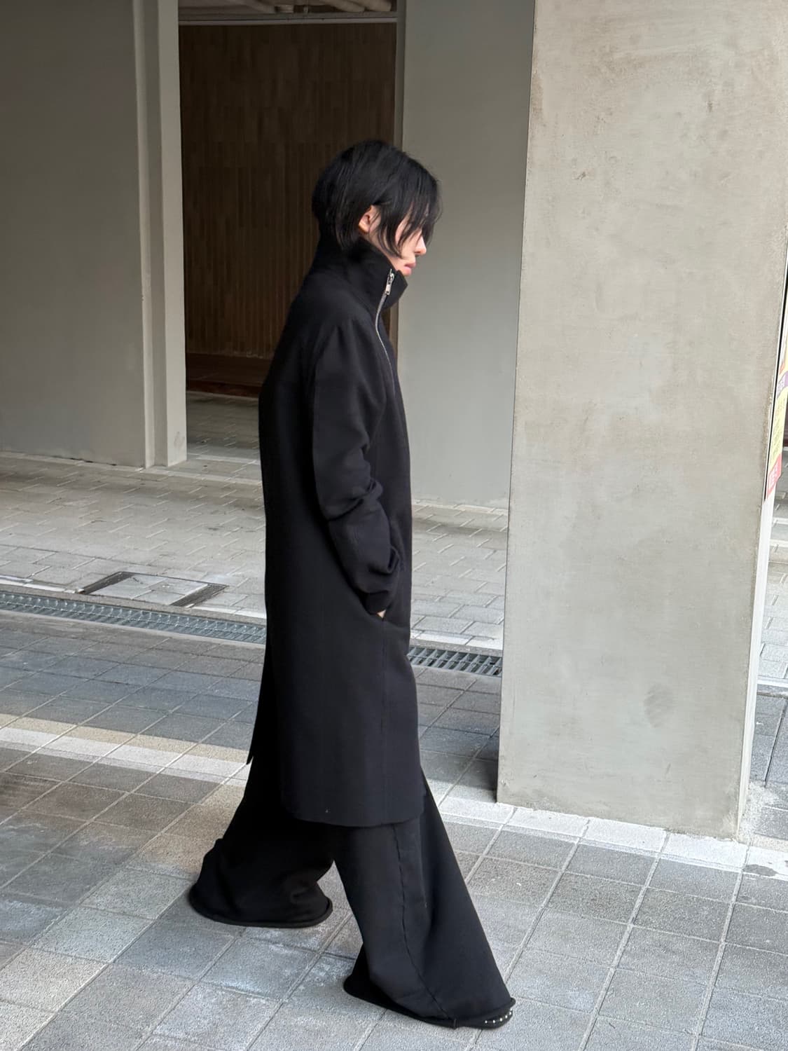 16FW Rick Owens 하이넥 코트 상품이미지5