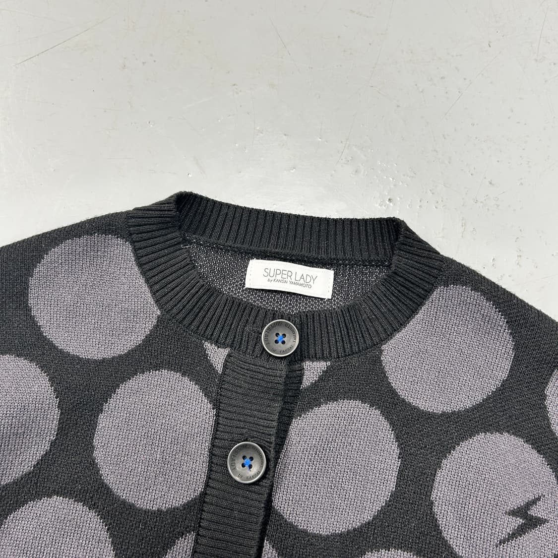 간사이 야마모토 도트 가디건 상품이미지7