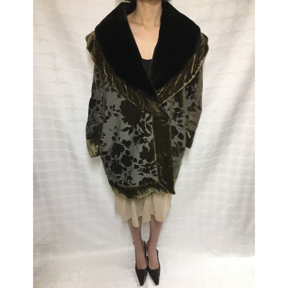 Kenzo 플로럴 벨벳 코트 상품이미지1