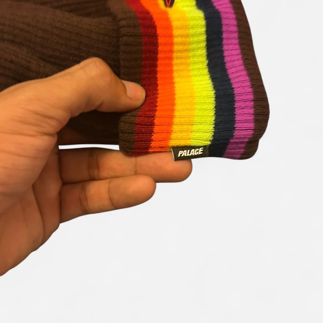 팔라스 스타 로고 레인보우 비니 브라운 상품이미지2