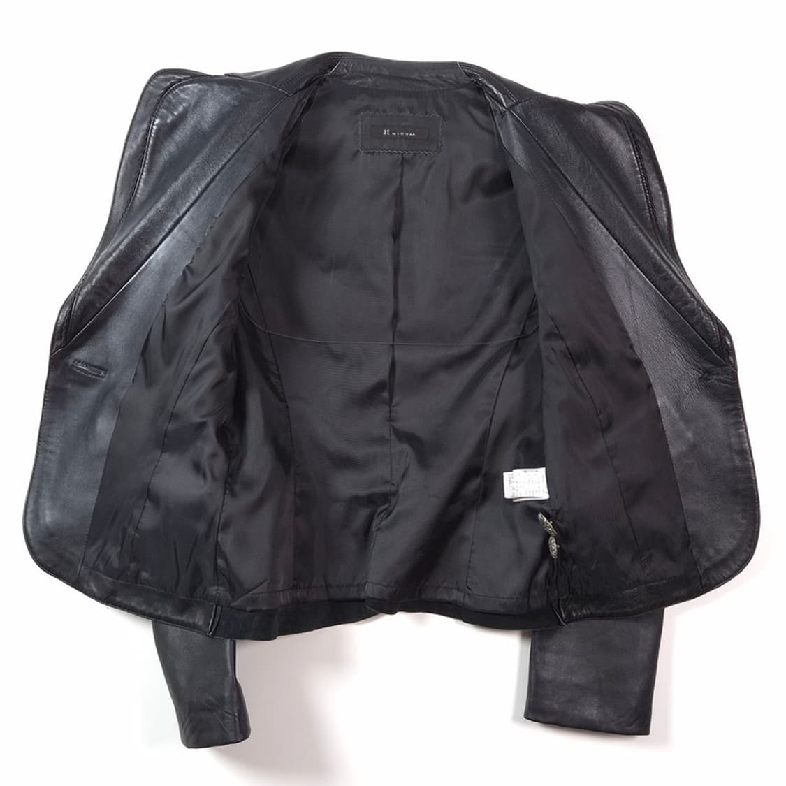 it MICHAA 리얼 램스킨 싱글 버튼 가죽 자켓 상품이미지5