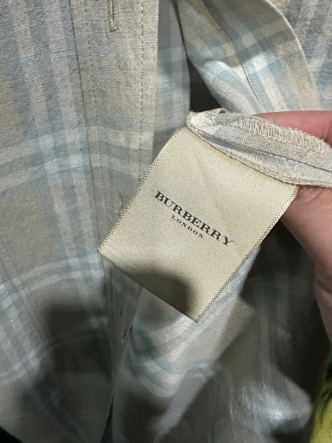 버버리 린넨 체크 롱셔츠  상품이미지6