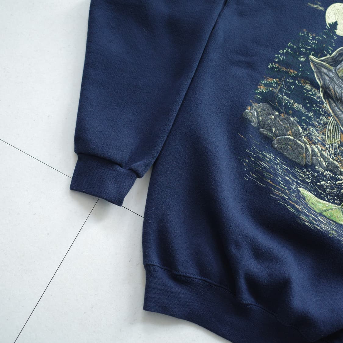 90s 빈티지 툴텍스 배스 피싱 그래픽 스웨트셔츠 L 상품이미지6