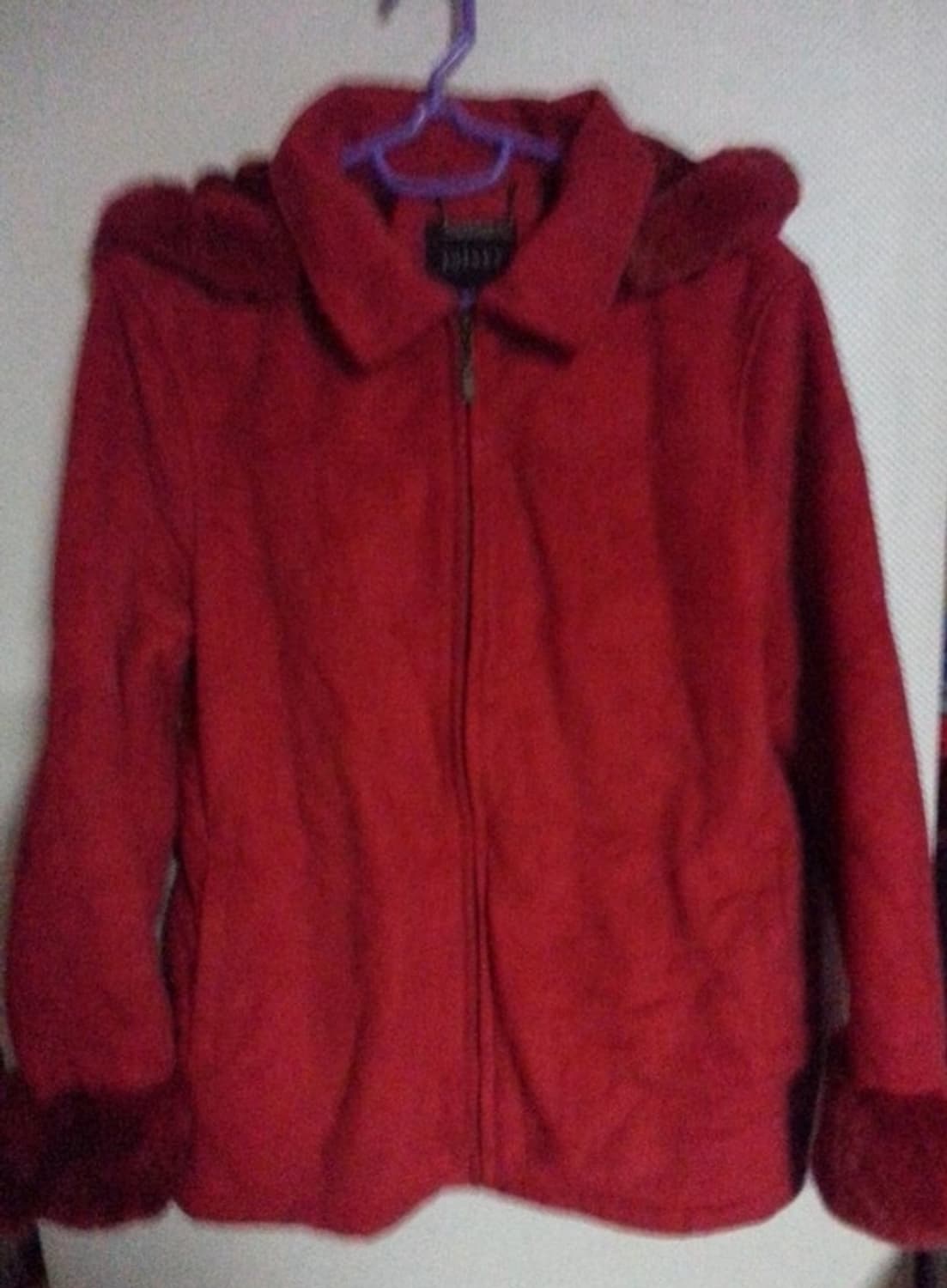 조이너스 토끼털 배색 코트 레드 94-102-165 상품이미지1