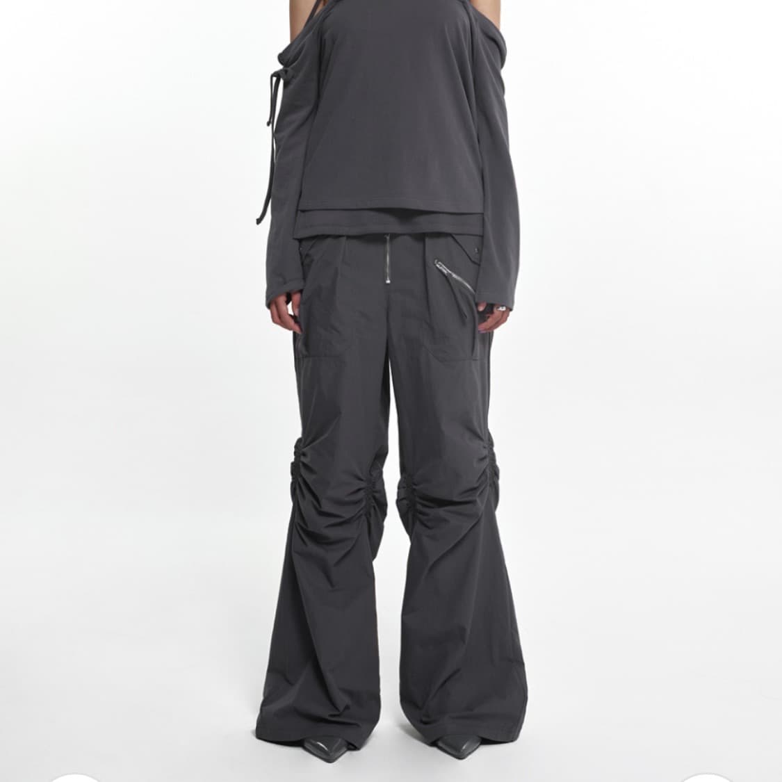 나체 EXPOSURE ZIP DETAIL PANTS 차콜 0사이즈 상품이미지2