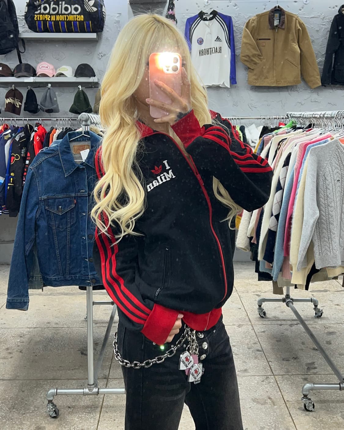 착샷O 아디다스 AC밀란 검빨 져지 100 상품이미지7