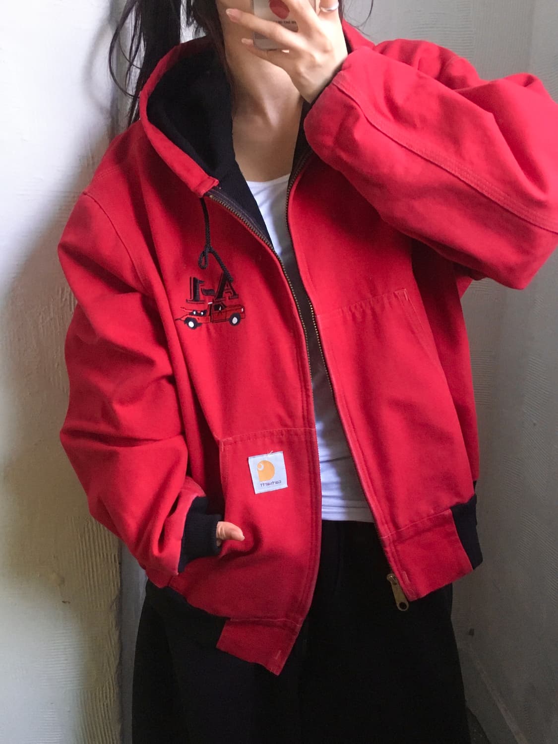 Carhartt 칼하트 90’s 덕 액티브 레드 워크 자켓 상품이미지1