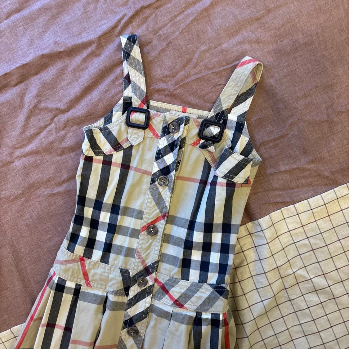 버버리 키즈 멜빵 체크 원피스 (8y)   상품이미지2