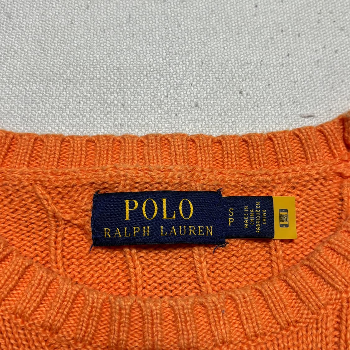S 폴로랄프로렌 네이비 포니 오렌지 케이블 니트  상품이미지4