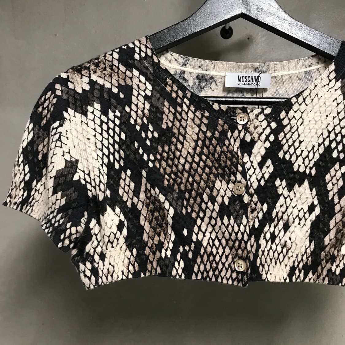 모스키노 스네이크 크롭 가디건 44(W) 상품이미지2