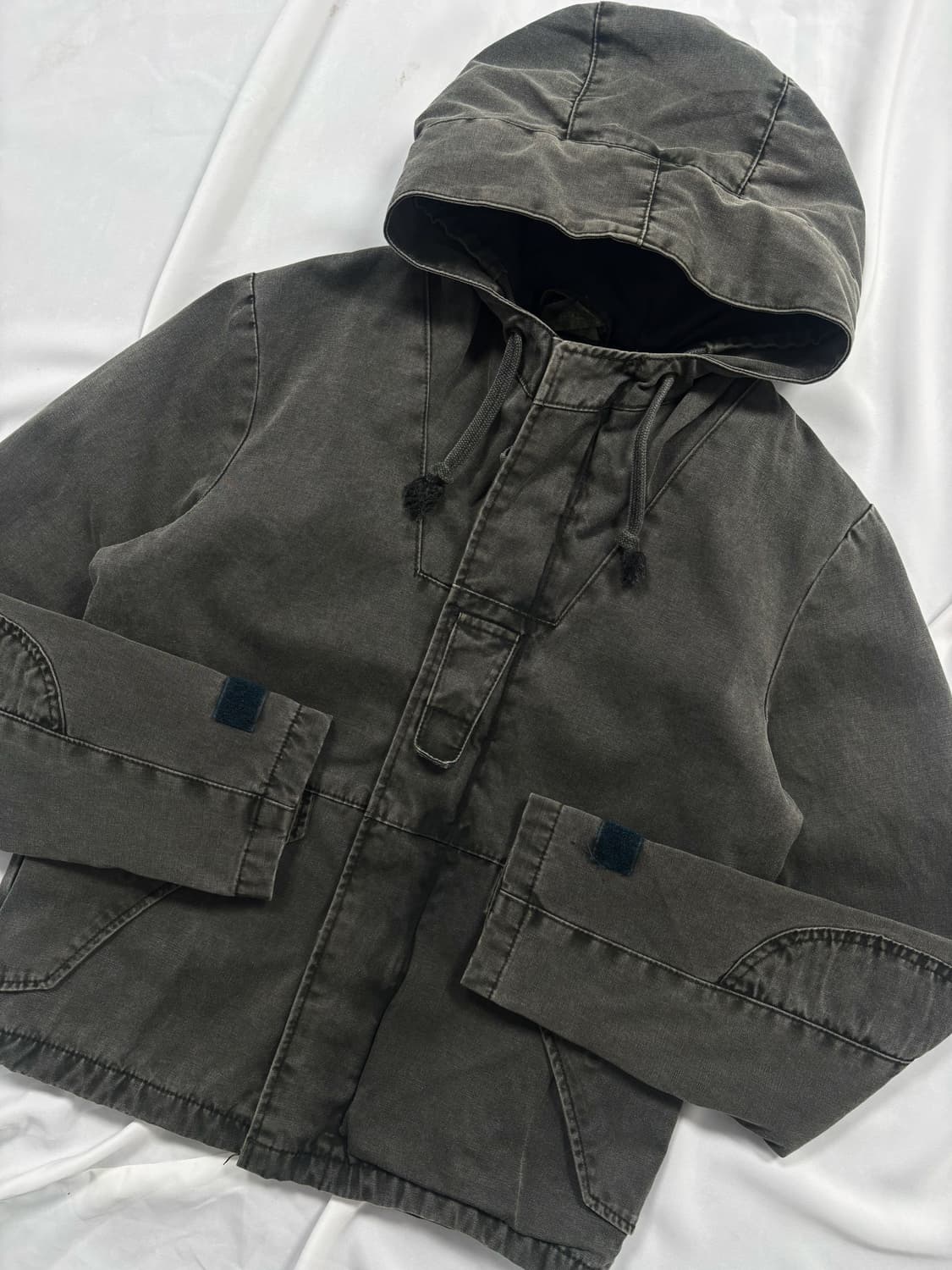 Vintage Khaki Hood Jacket 상품이미지5