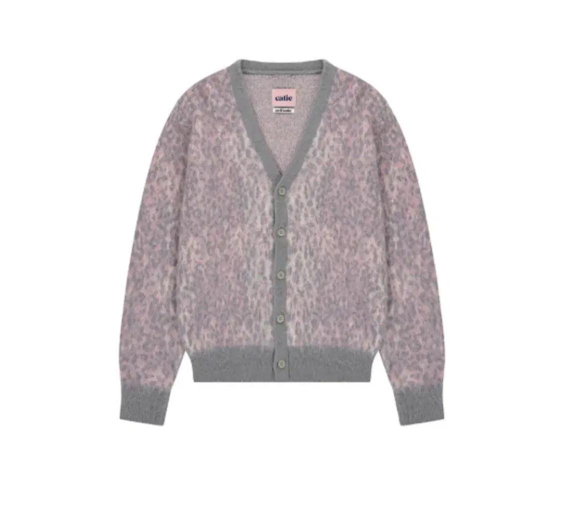 에즈이프 캘리 가디건 LEOPARD KNIT CARDIGAN PINK 상품이미지3