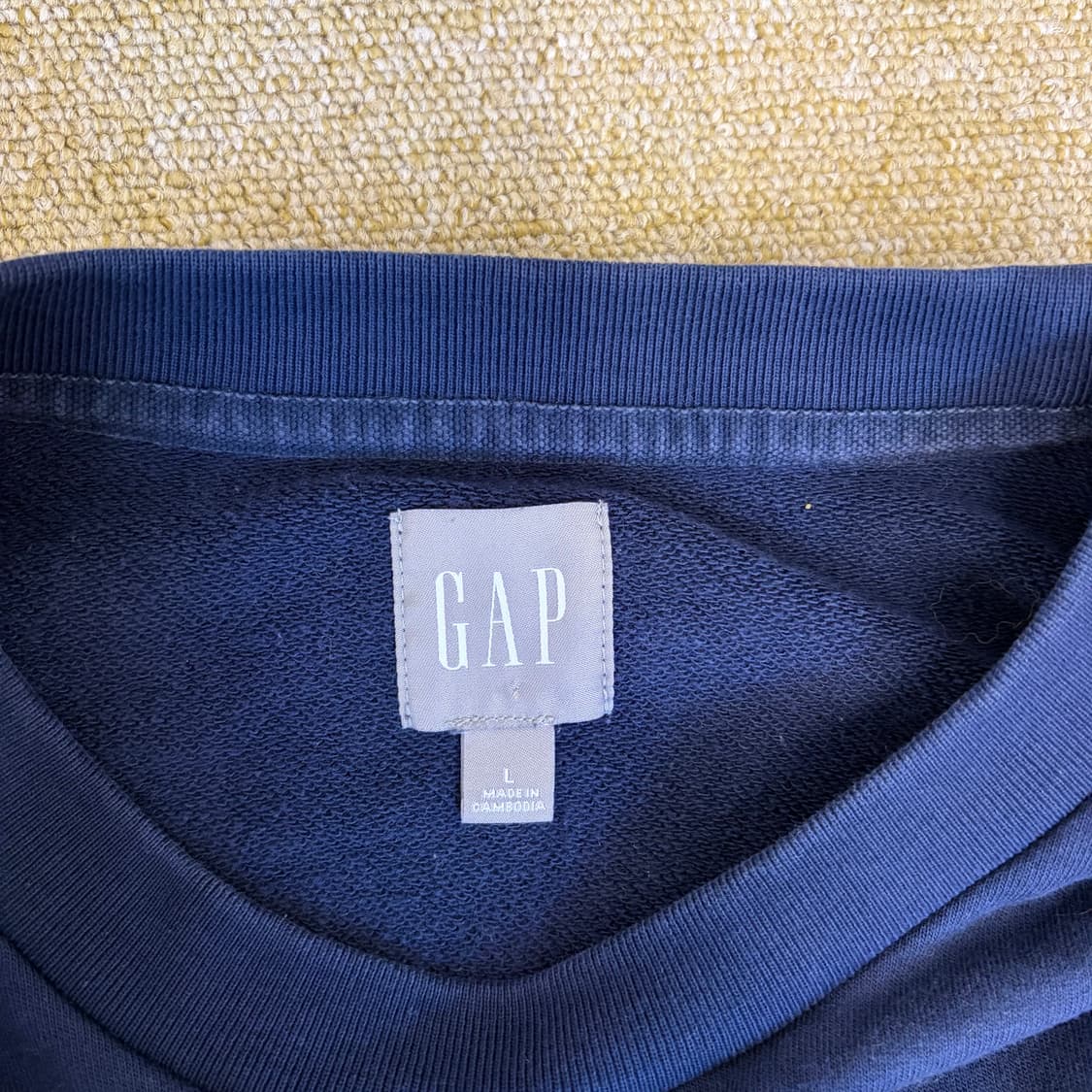 Gap original 프렌치 테리 크루넥 반팔 맨투맨(XL) 상품이미지3