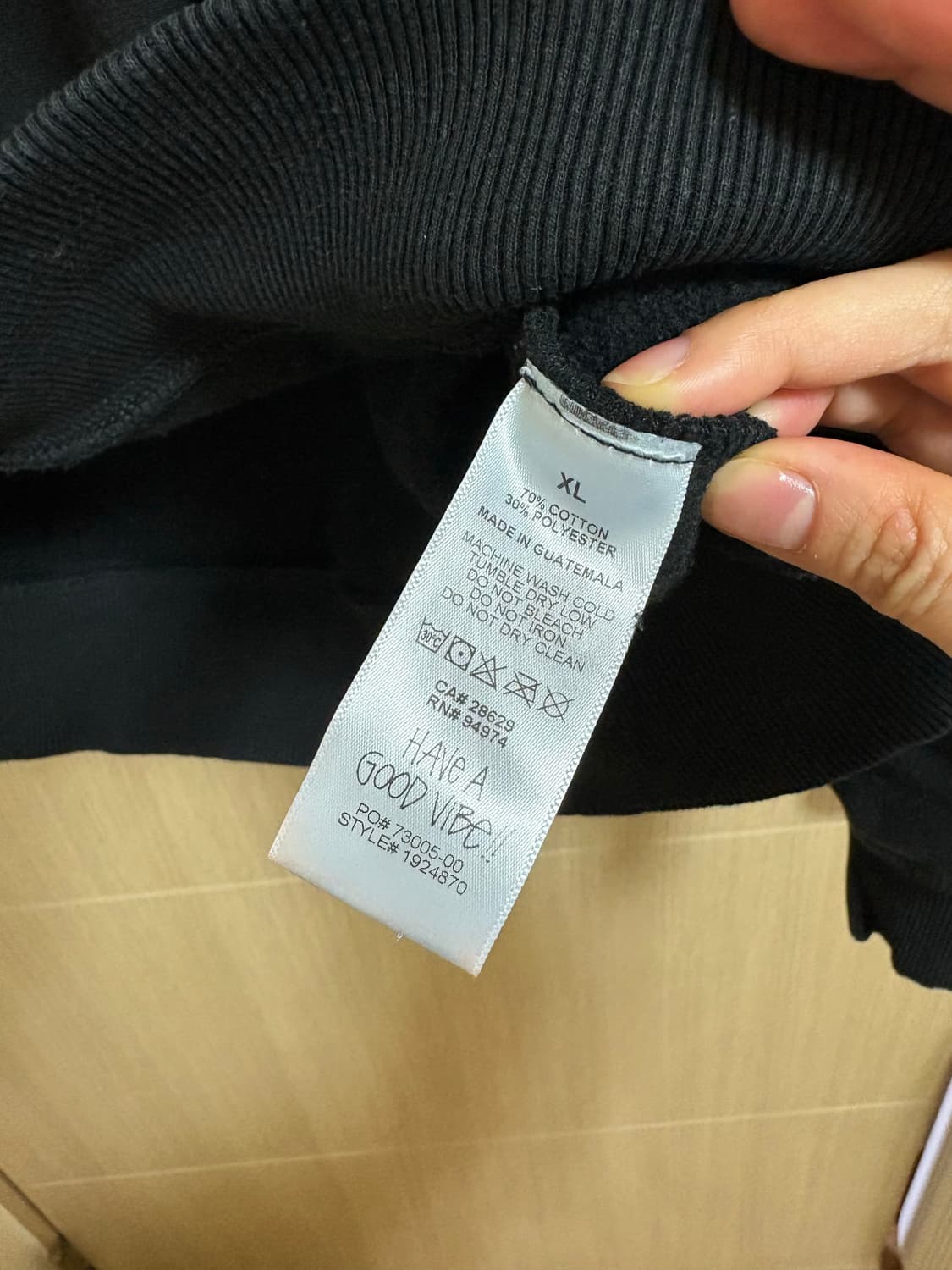 스투시 기본 후드티 블랙 XL 상품이미지5