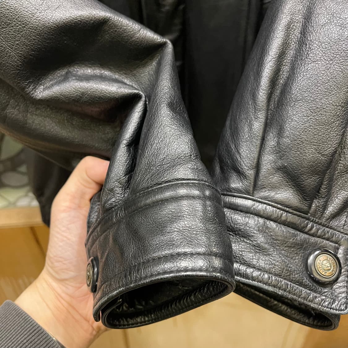 90's cow leather jacket 상품이미지3