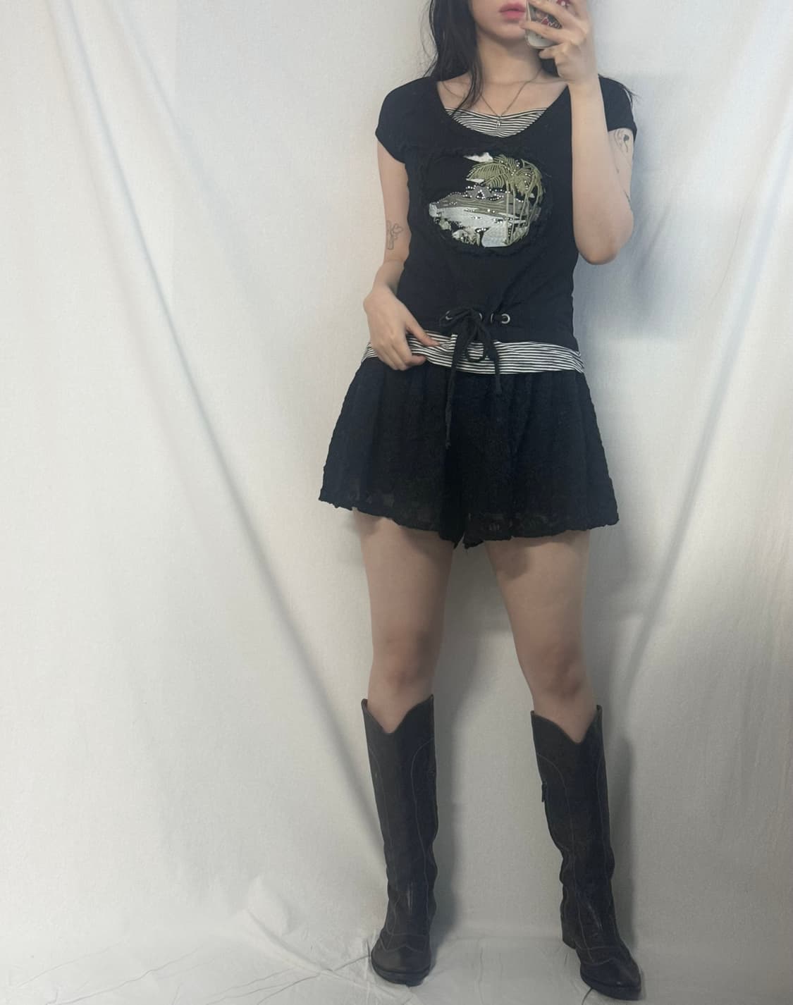 레이어드 프론트 디테일 탑 상품이미지7