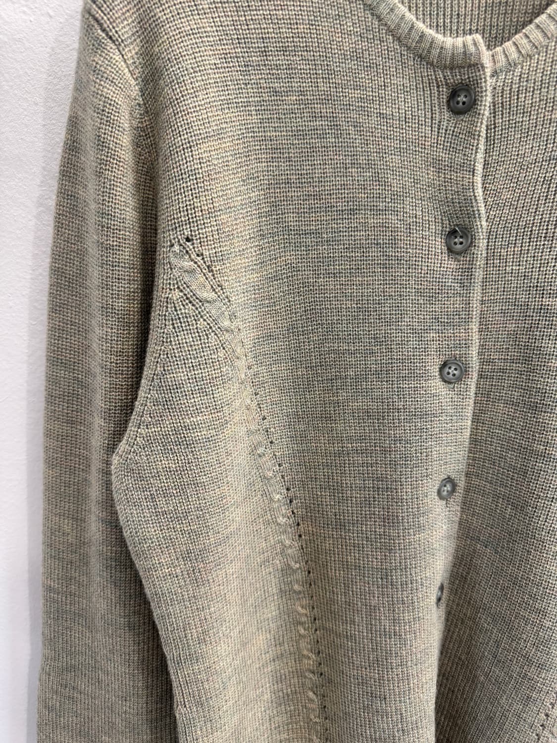 japan vintage 울 라운드 가디건 상품이미지3
