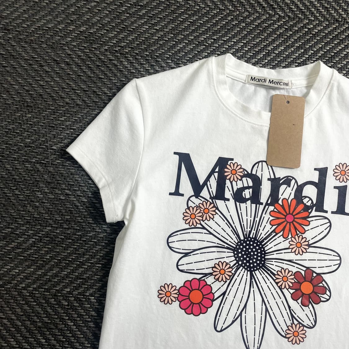 마르디 메크르디 플로럴 로고 크롭 반팔 티셔츠o 4657 상품이미지3