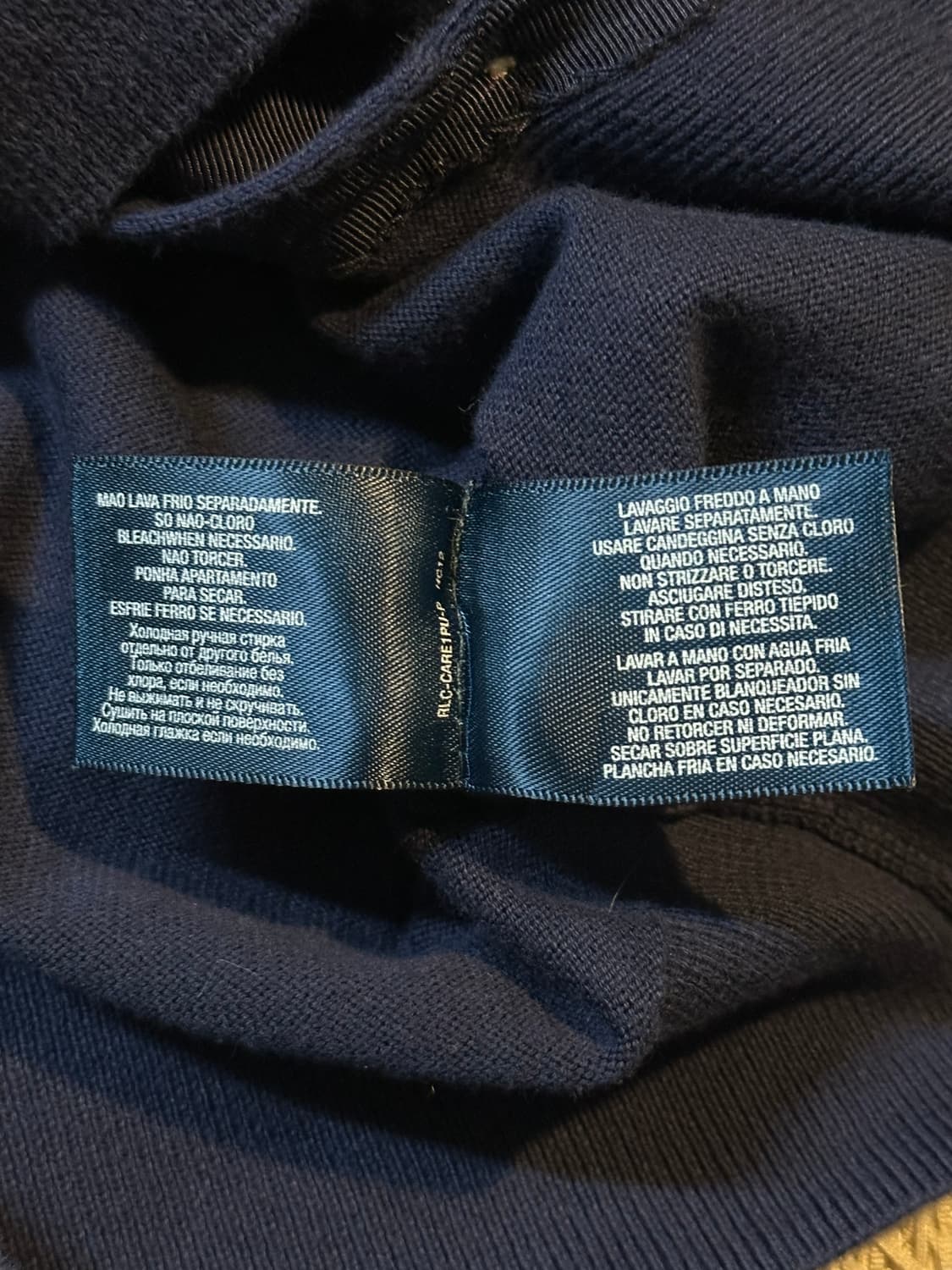 폴로 랄프로렌 걸즈 소매로고 코튼 가디건 네이비 상품이미지6