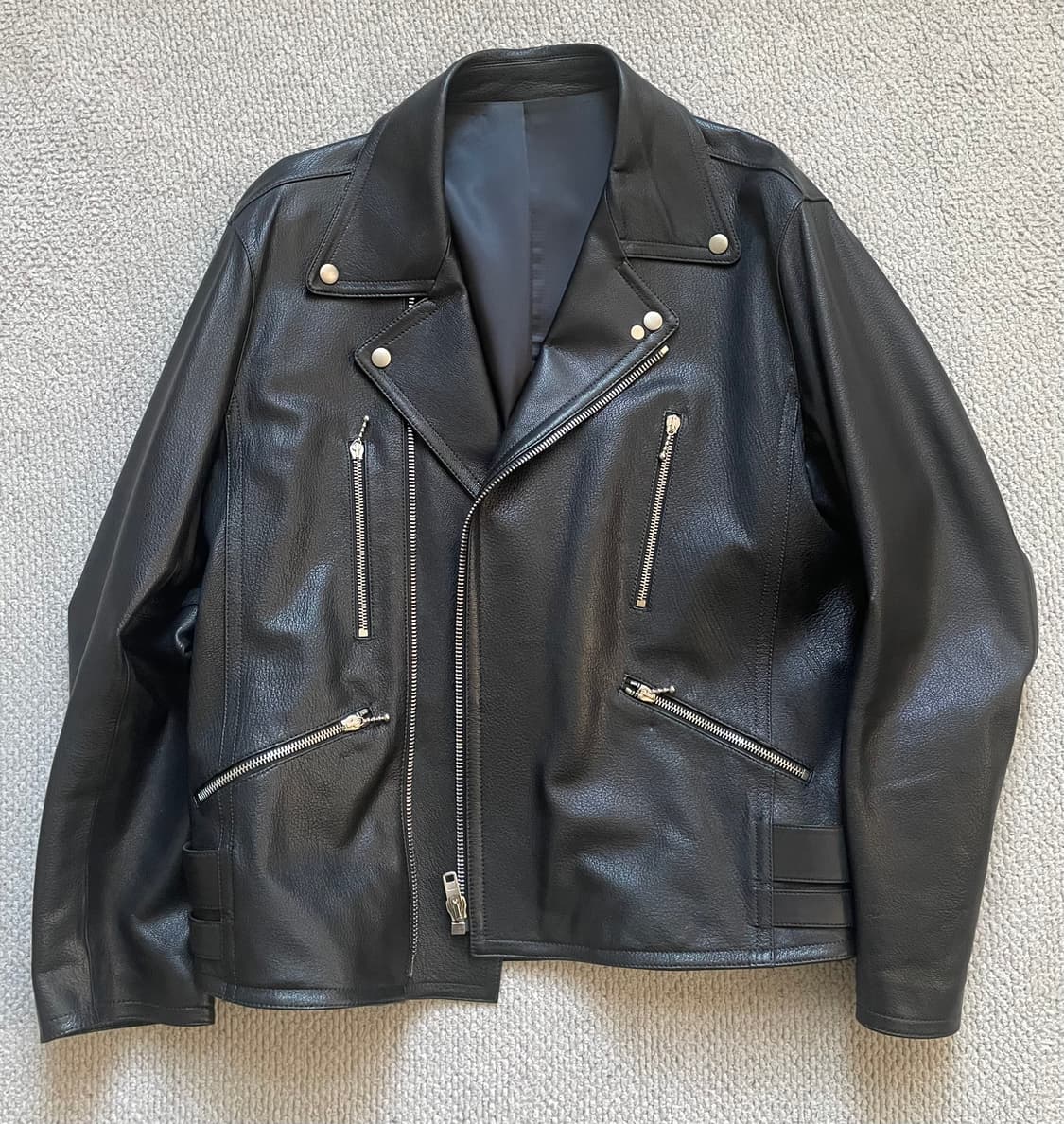 타임옴므 / 라이더 램스킨 레더 자켓/ 105/ 블랙 상품이미지1