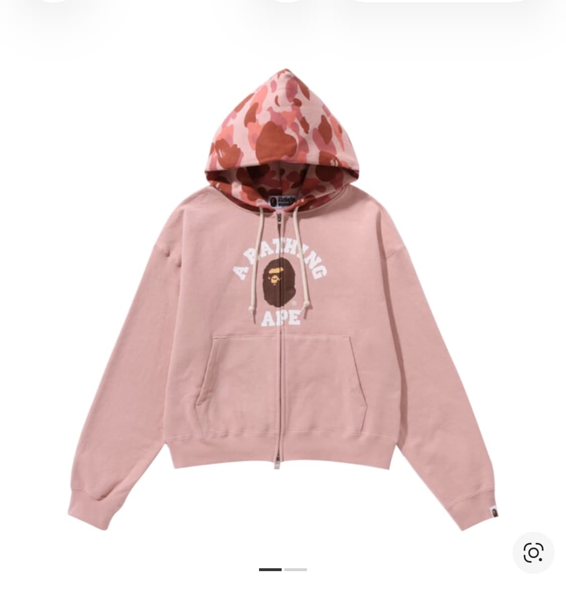 베이프 퍼스트 카모컬리지 후드집업 핑크 M 상품이미지1