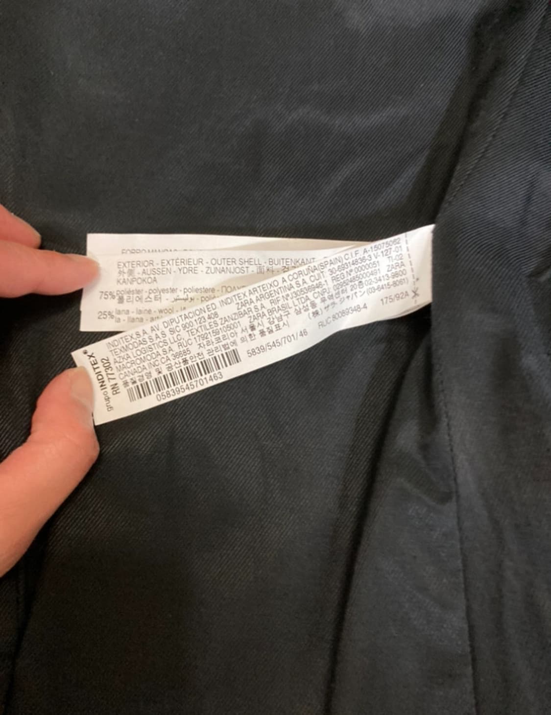 자라 남성 체크 블레이저 자켓 상품이미지8