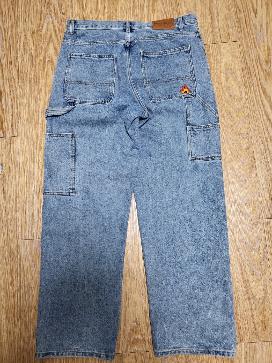 위캔더스 데님 워크팬츠 카펜터 팬츠 연청 L 상품이미지5