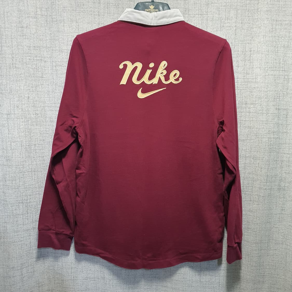 나이키 스우시 럭비 카라 긴팔티 버건디  상품이미지2