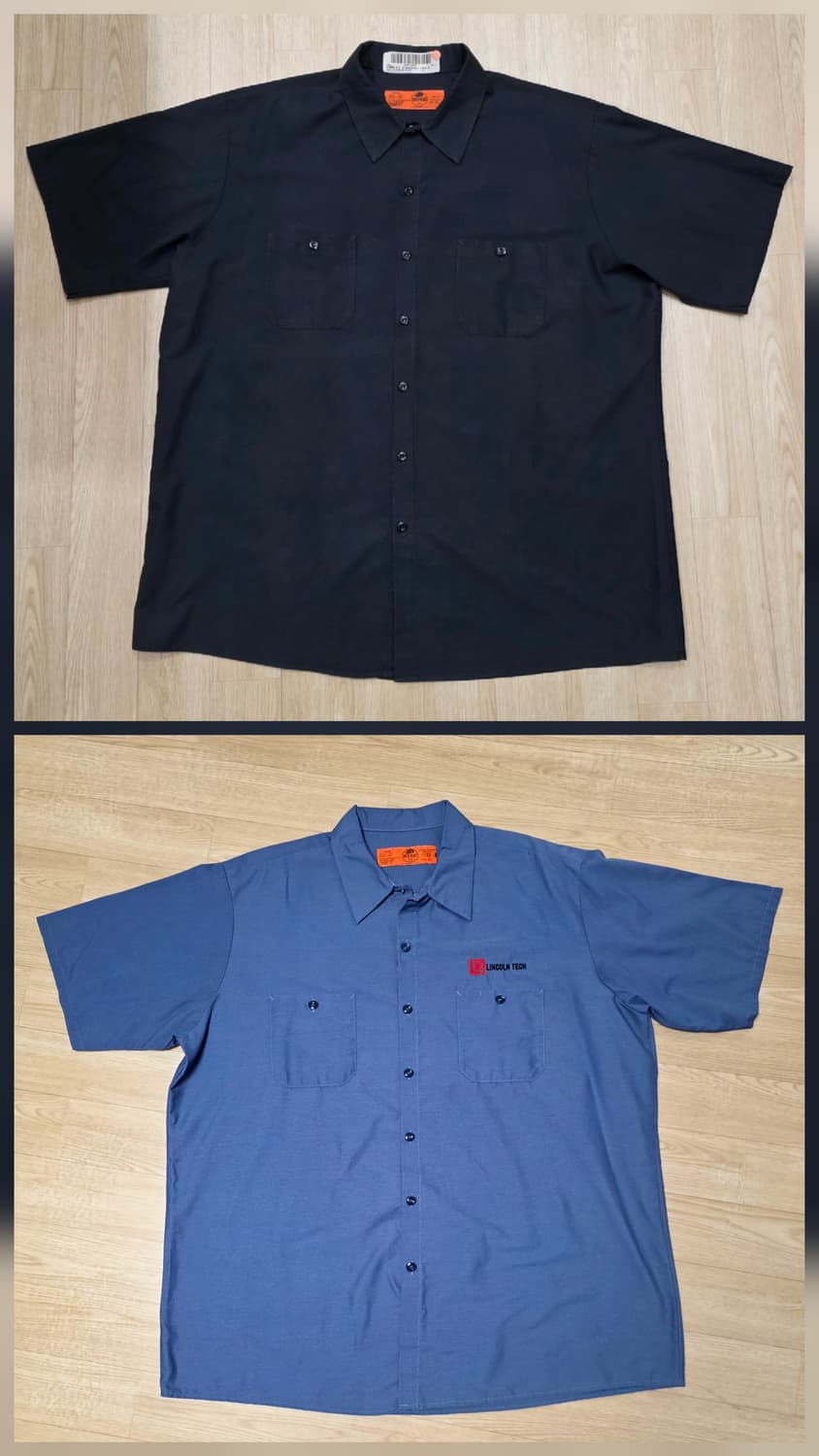 레드캡 USA 반팔 워크셔츠 2장 오버핏 XXL 상품이미지1