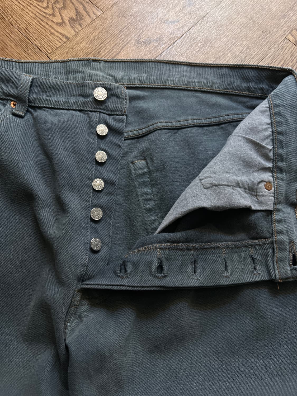 [38]90's 리바이스 501 USA 가먼트다잉 데님 팬츠 S33 상품이미지3