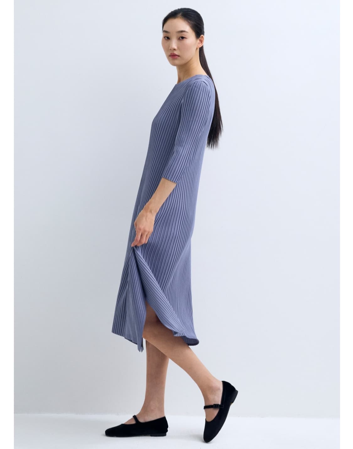 플리츠미 사이드슬릿 A라인 5부 원피스 (정가15.8/전체품절) 새상품 상품이미지7