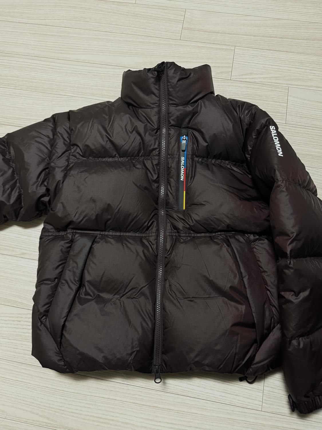 살로몬 컨투어 다운 자켓 W_LC2581200 초콜렛 상품이미지1