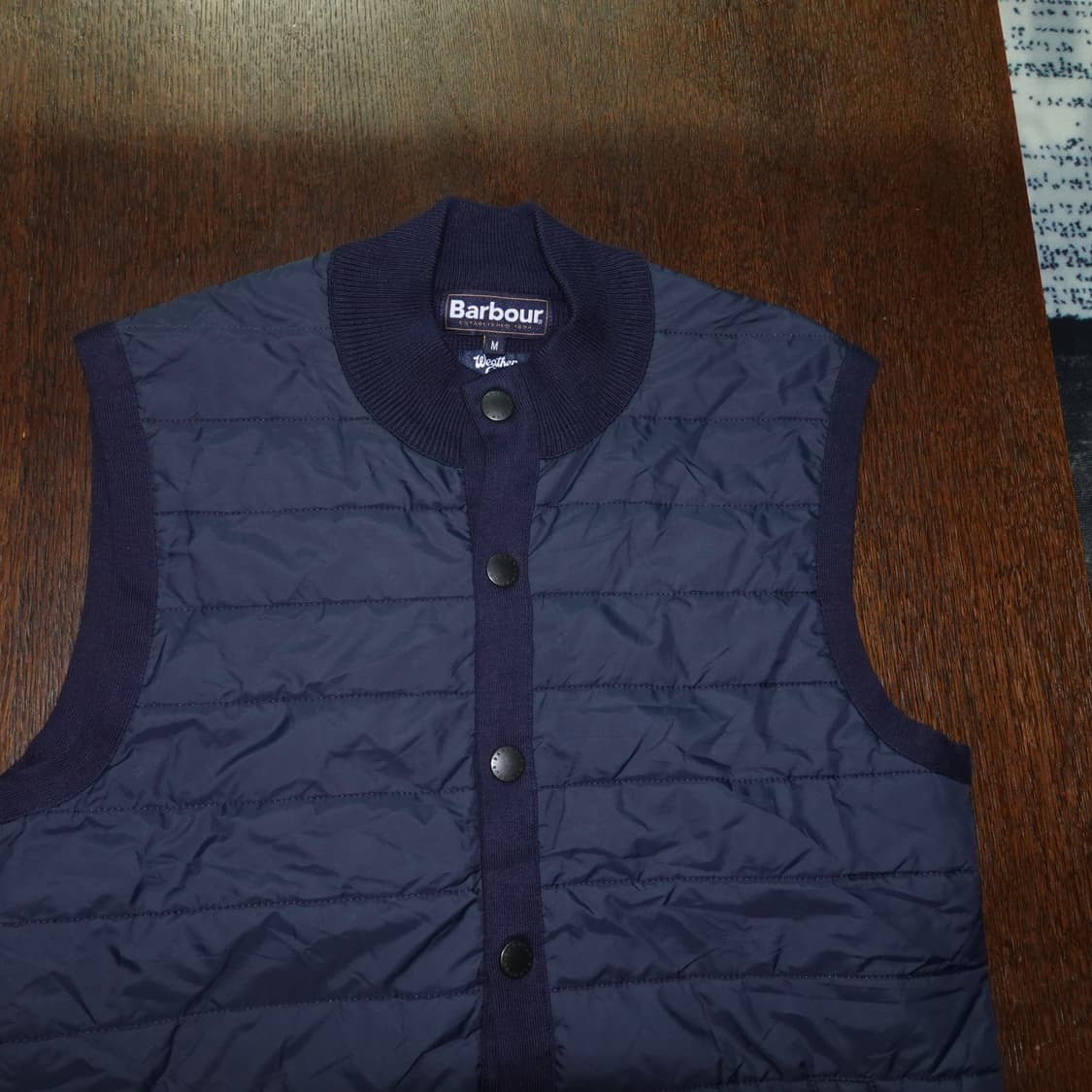 바버 니트 퀼팅 조끼 베스트 상품이미지2