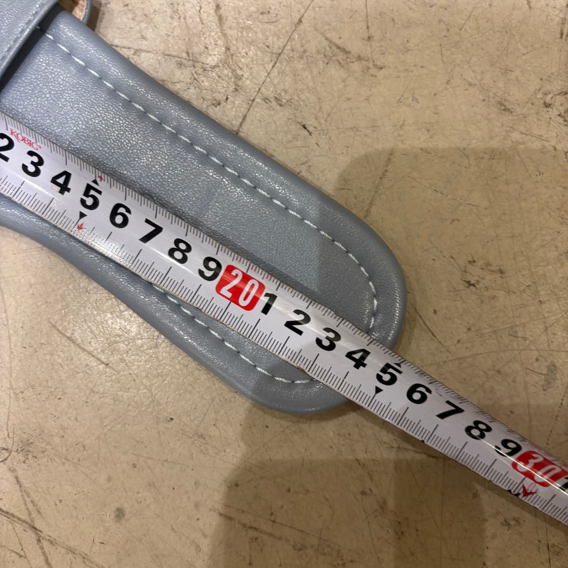 빈티지 레더 스카이블루 스퀘어 슬리퍼 상품이미지3