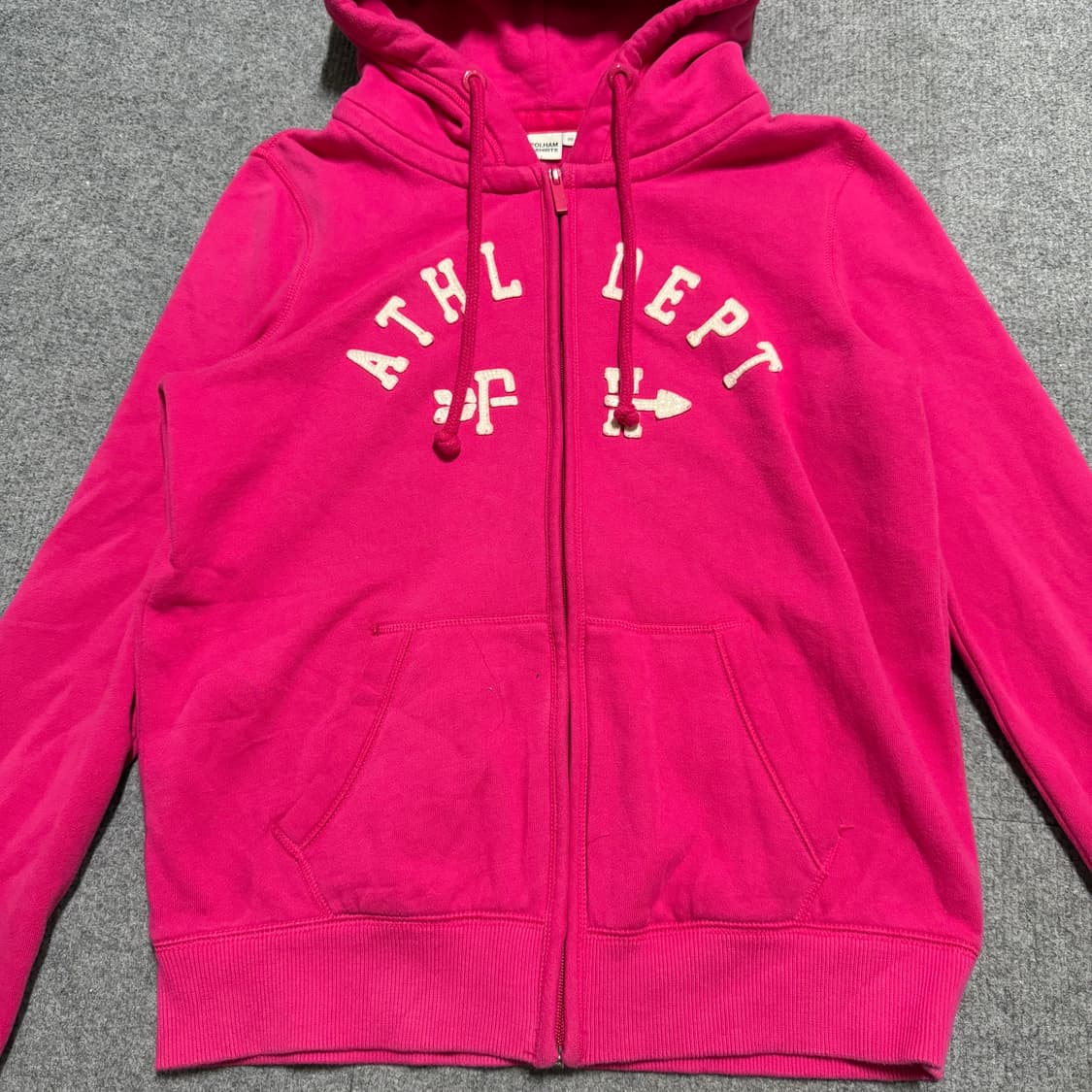 슬림핏 폴햄 핑크 후드집업 90 상품이미지2