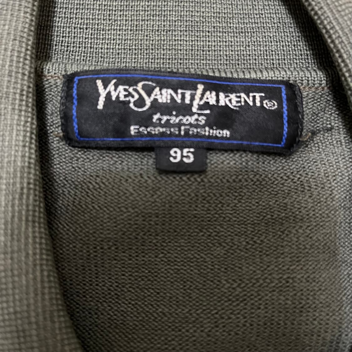 입생로랑 빈티지 멀티체크 자수 로고 카라 니트 M(95) 상품이미지3