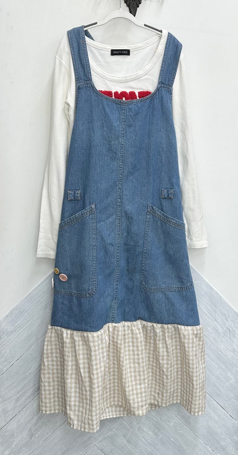 🍀하구미의 모리걸 코디세트🍀 멜빵 후드집업 티셔츠 원피스 그런지 상품이미지4