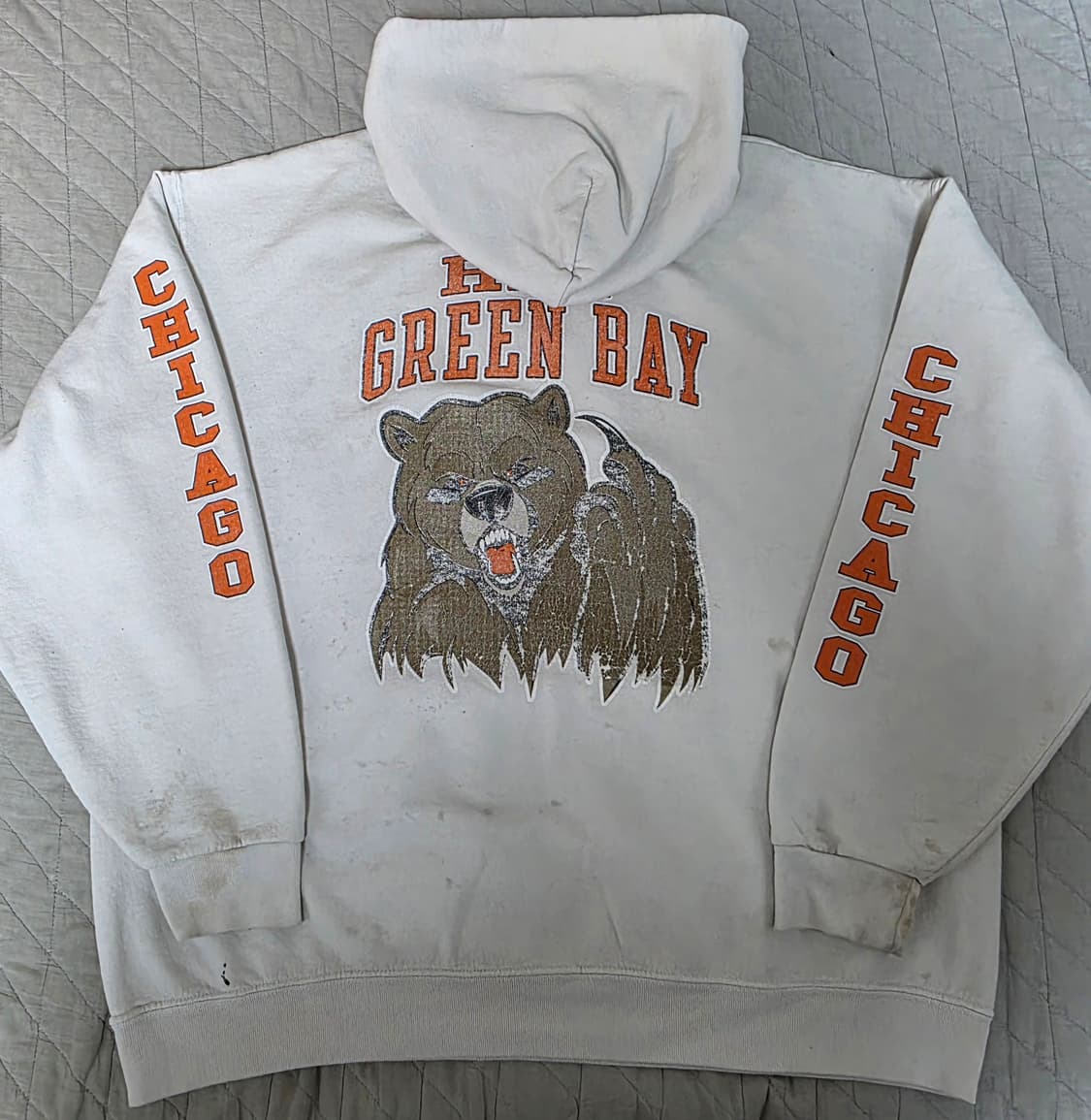 [XL] 00-90s 저지스 트래쉬드 FUCK YOU 베어 시카고 후드 상품이미지5