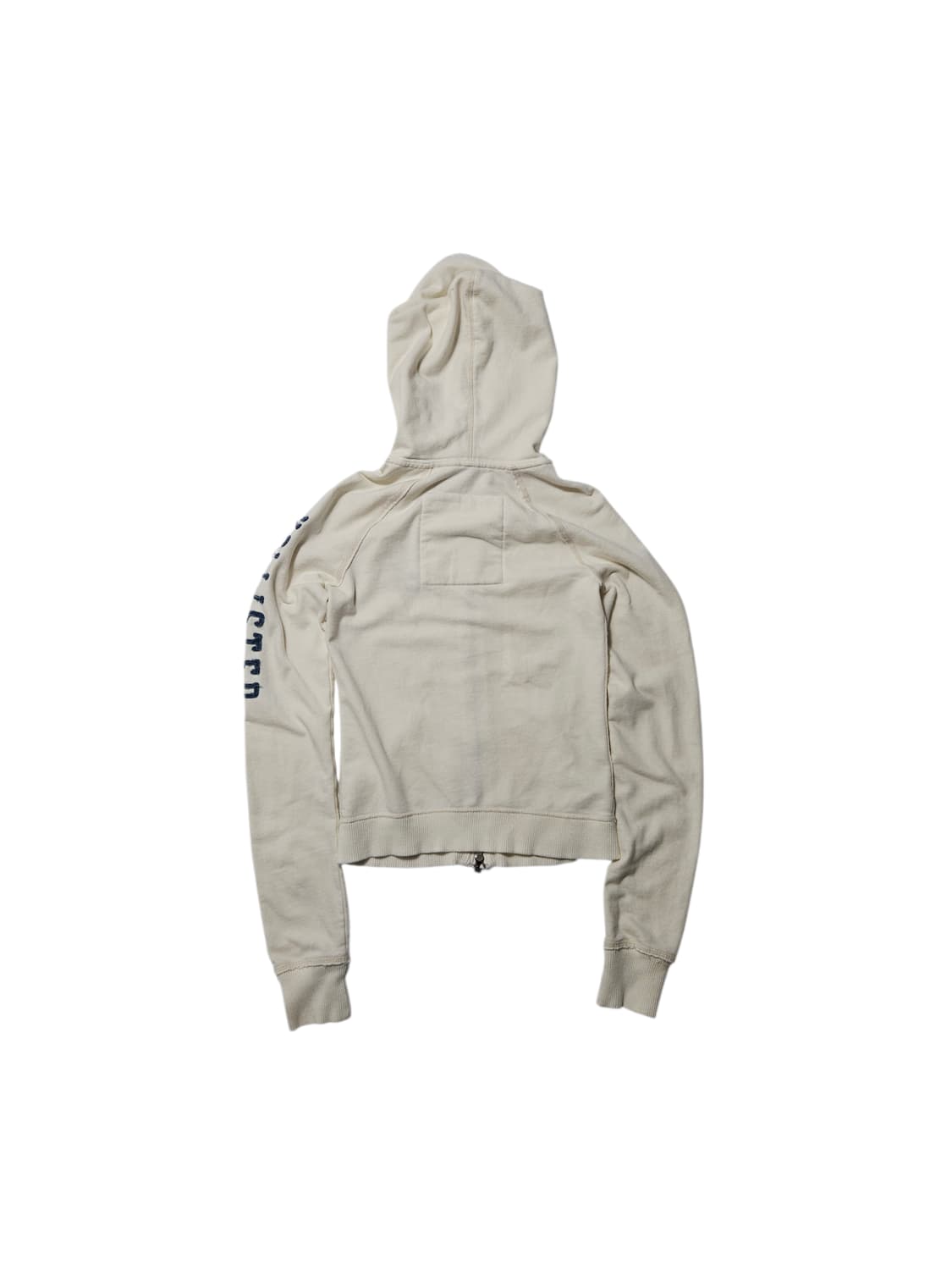 홀리스터 화이트 딱붙핏 스펠아웃 암로고 S 후드집업 상품이미지4