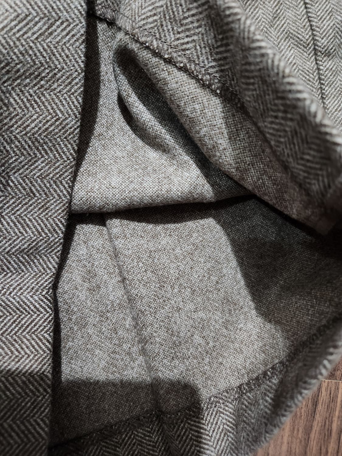 cacharel헤링본 핀턱와이드 4부반바지 상품이미지7