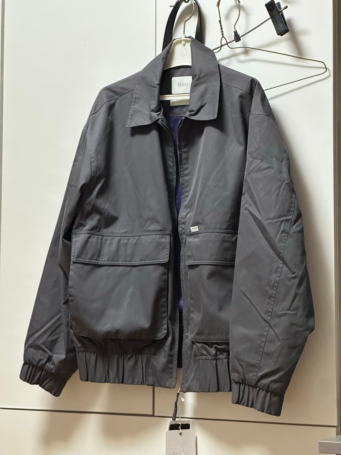 박서준착용) NOICE 노이스 개버딘 차콜 블루종 S 상품이미지3