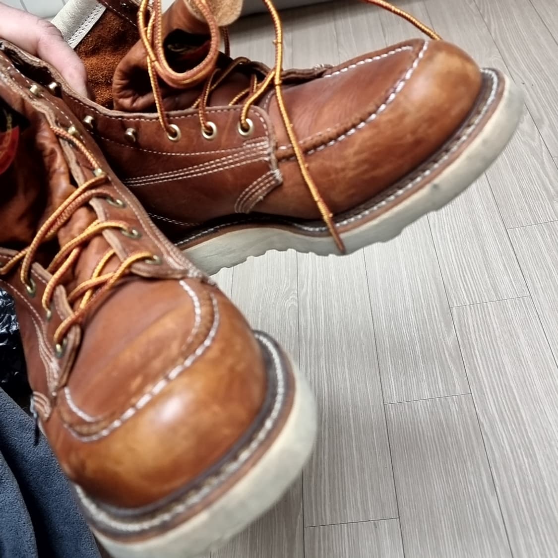 미제 usa Thorogood 쏘로굿 8인치 워커 부츠 브라운(9.5) 상품이미지8