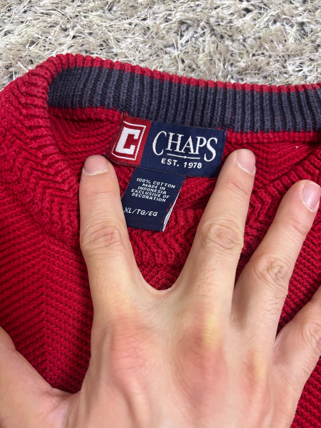 일본판 CHAPS 랄프로렌 니트 사이즈 105 상품이미지5