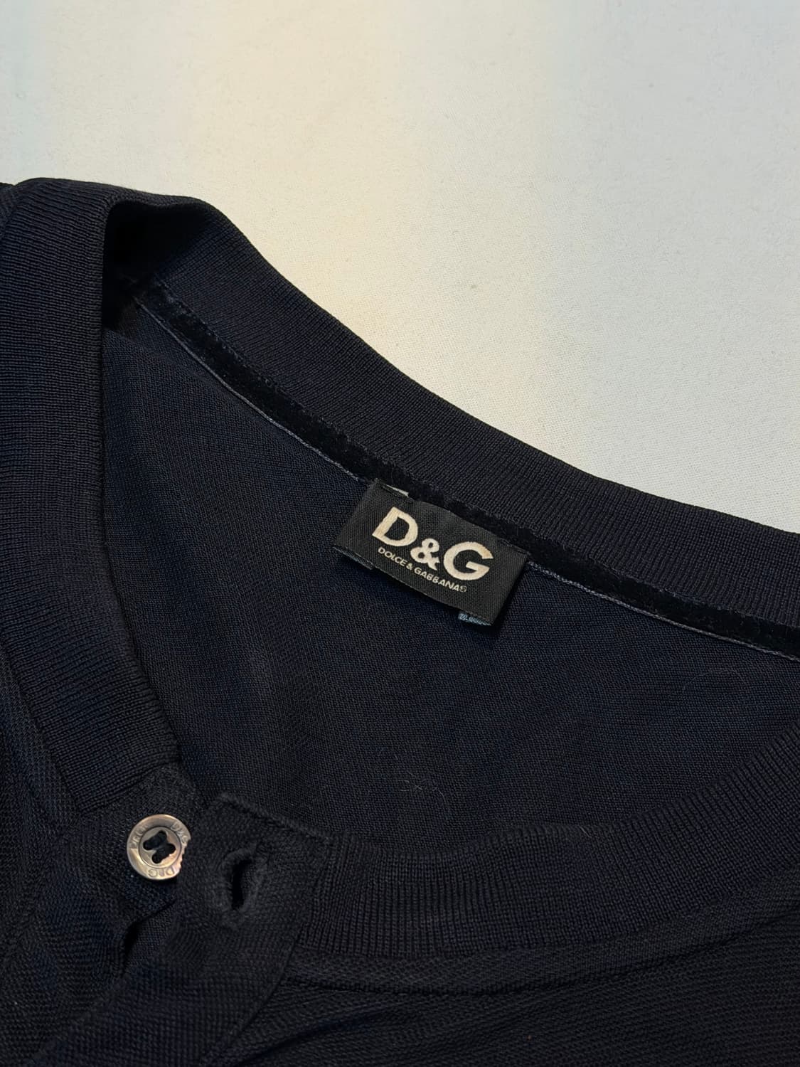 00s 돌체앤가바나 아카이브 헨리넥 티셔츠 네이비 상품이미지3