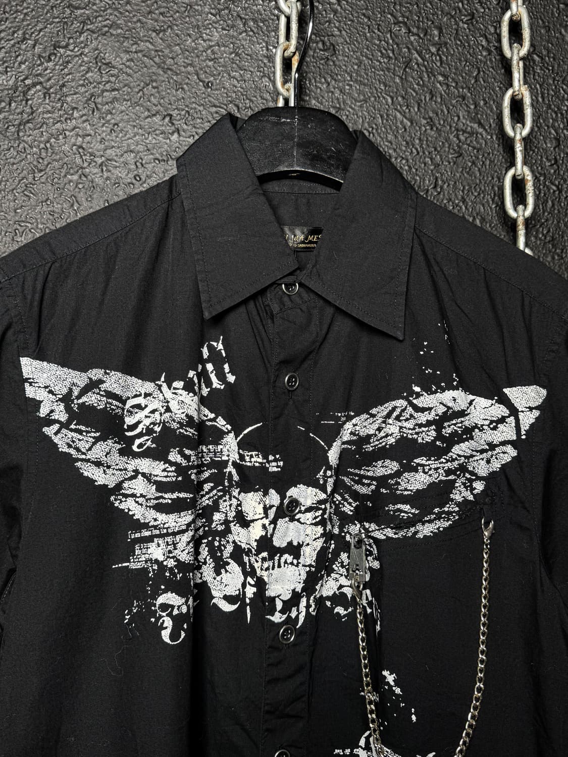MON MAJES – Skull Chain Graphic Shirt 상품이미지7