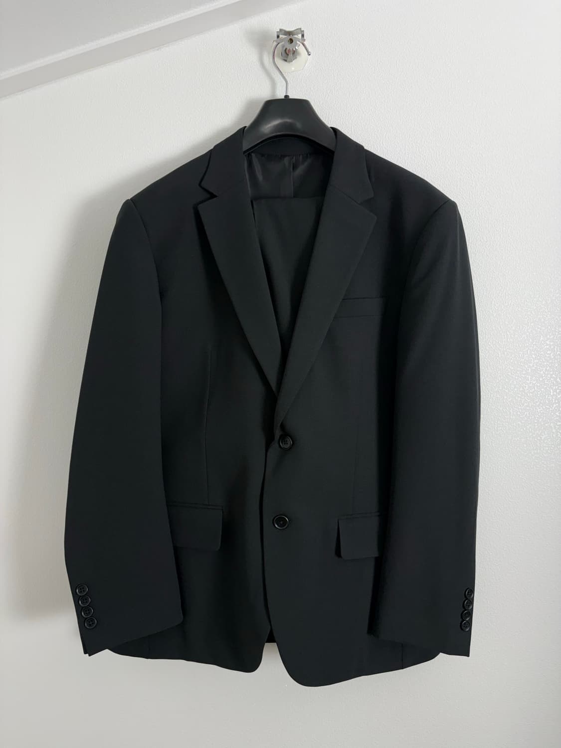 예일 아이비 수트 와이드핏 블랙 XL 상품이미지2